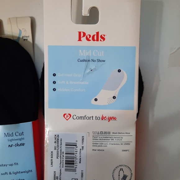 New Peds Black No Show Socks Womens 8-12 Mid Cut - Picture 7 of 12